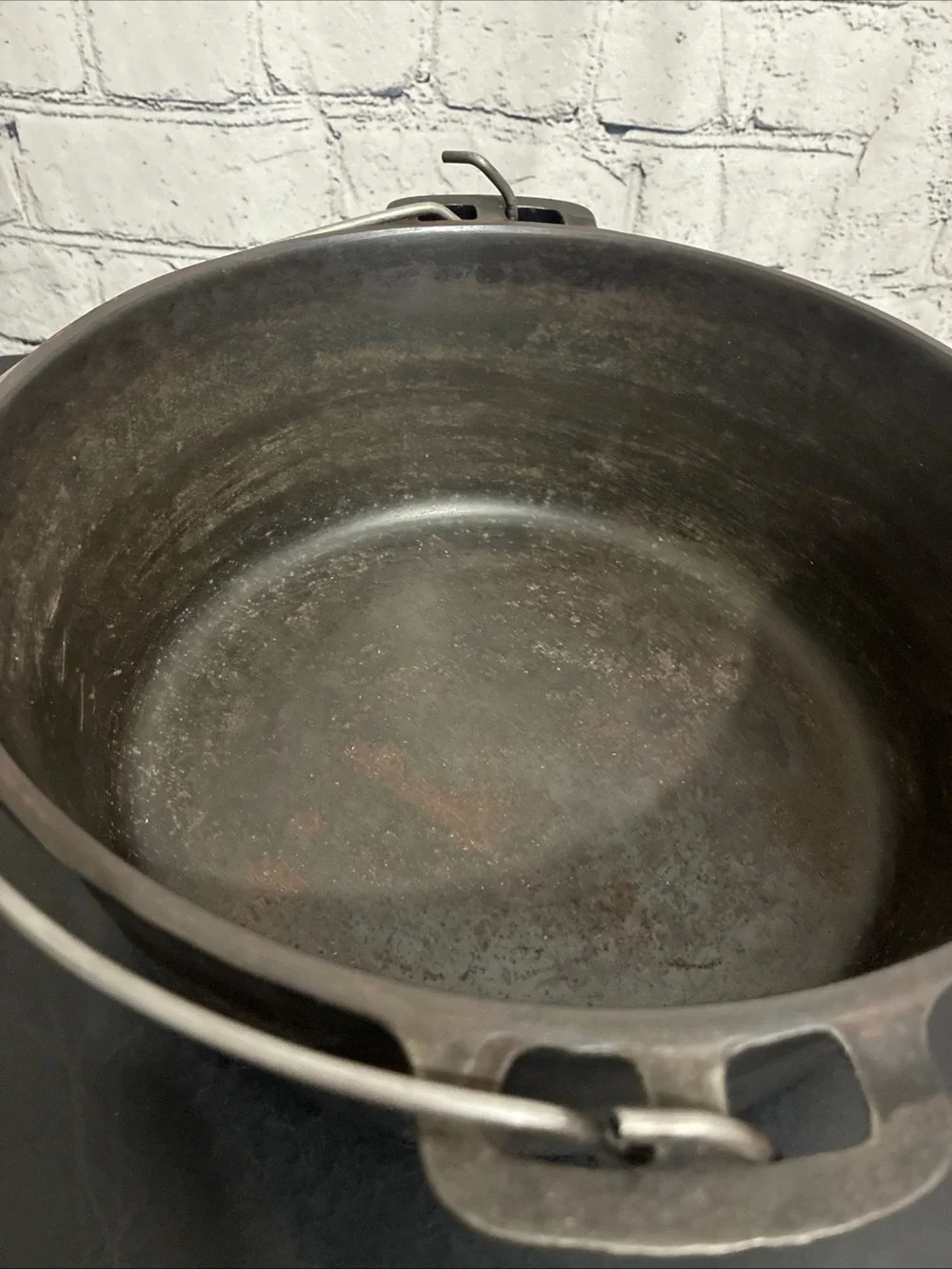 VINTAGE WAGNER WARE SIDNEY O 1268 C DUTCH OVEN With Wagner C -8 LID BAIL HANDLE